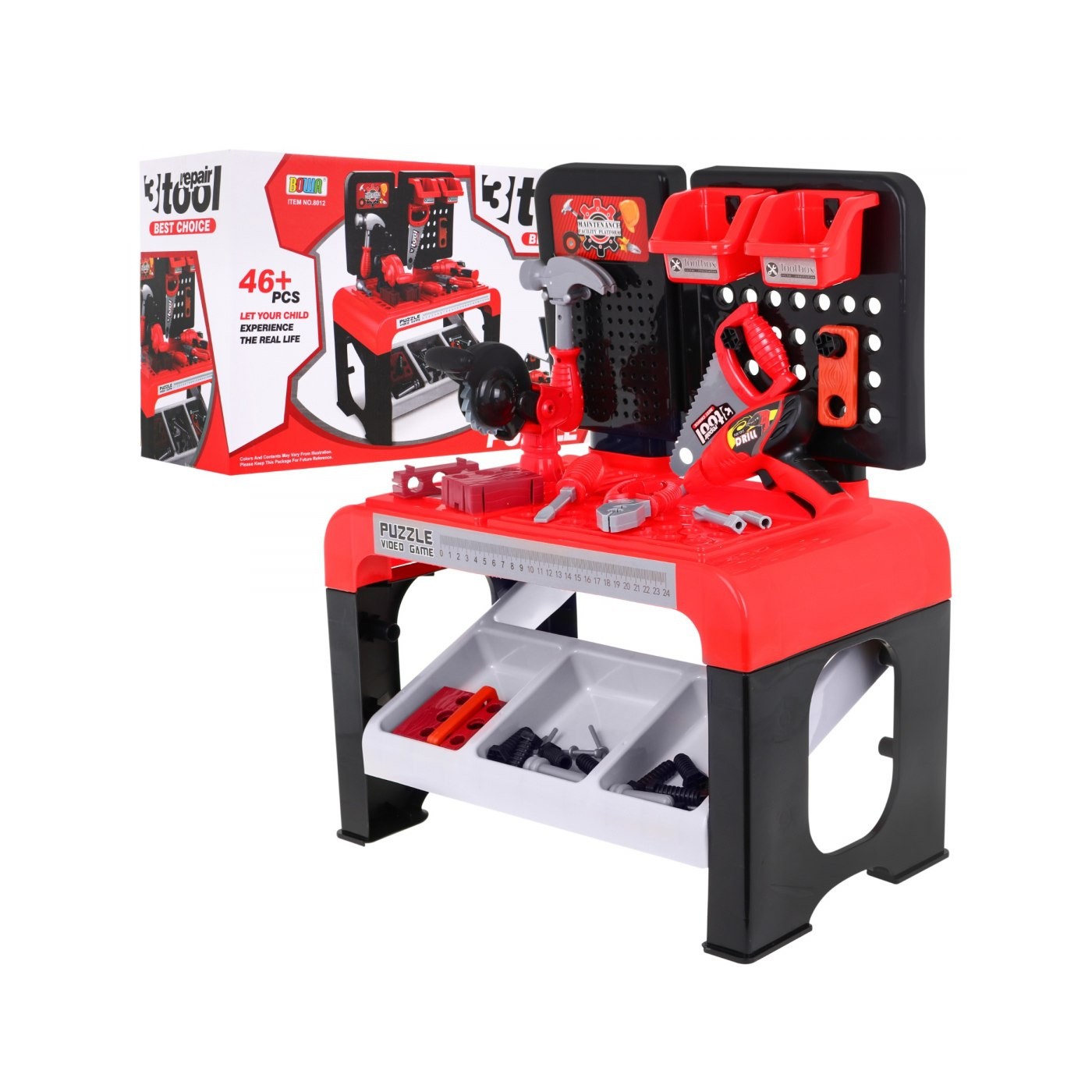 Kompaktní dílna pro děti 3+ Malý DIY set 46 el. + Nástroje + Příslušenství