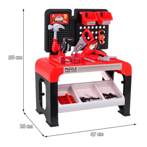 Kompaktní dílna pro děti 3+ Malý DIY set 46 el. + Nástroje + Příslušenství