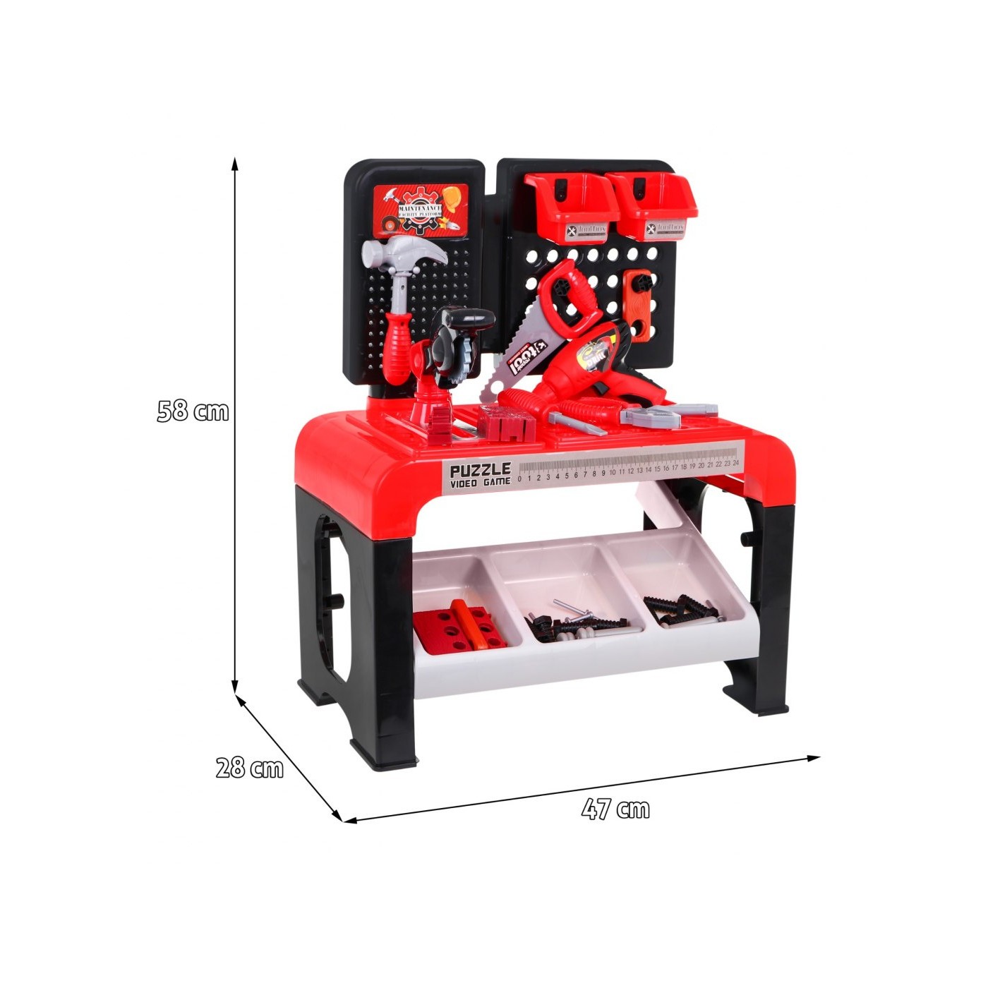 Kompaktní dílna pro děti 3+ Malý DIY set 46 el. + Nástroje + Příslušenství