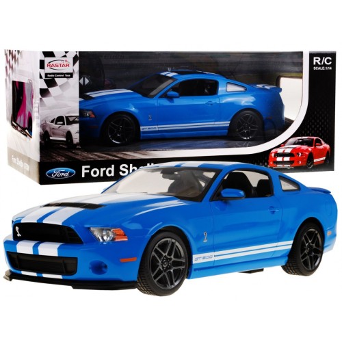 Ford Shelby Mustang GT500 modrý RASTAR model 1:14 Dálkové ovládání auta + dálkové ovládání