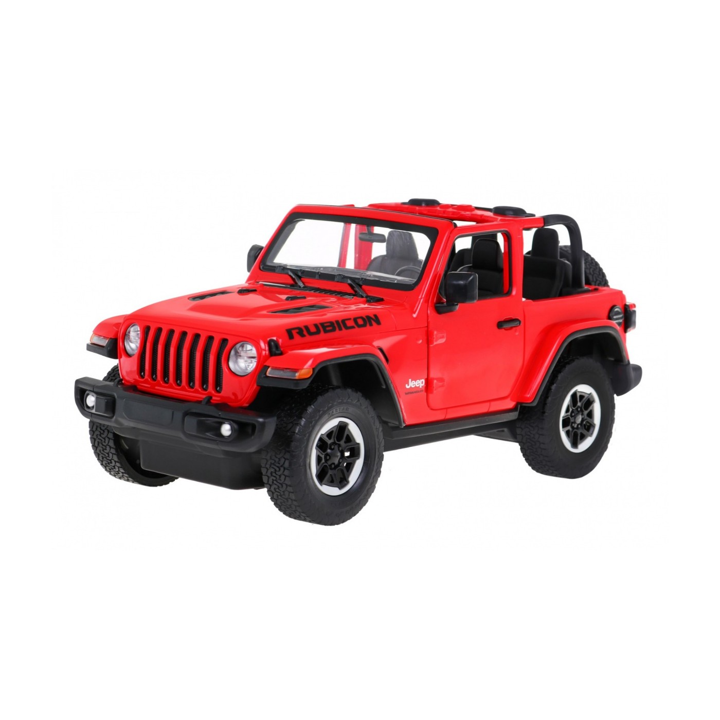 Jeep Wrangler Rubicon červený RASTAR model 1:14 Dálkové ovládání auta + 2,4 GHz dálkové ovládání