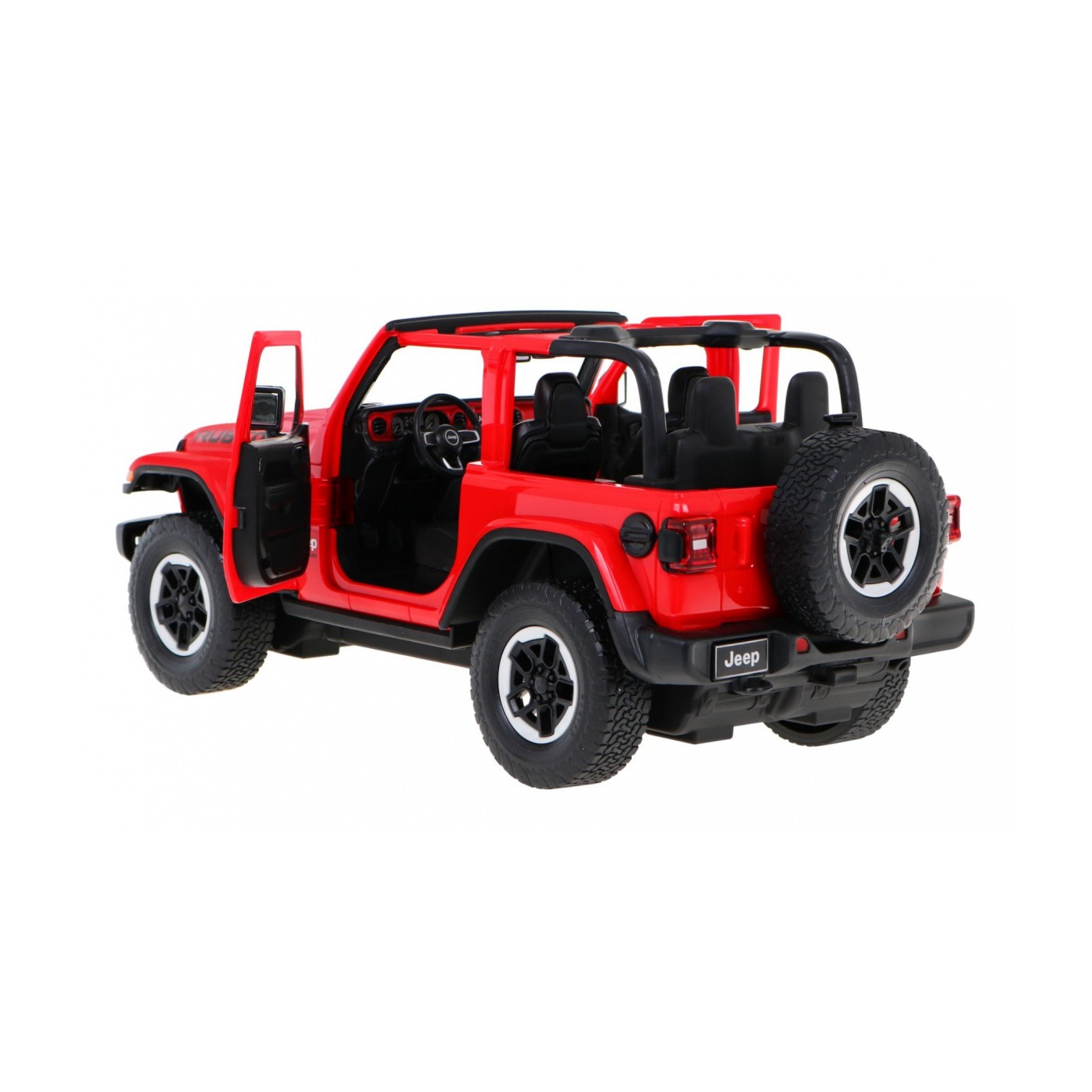 Jeep Wrangler Rubicon červený RASTAR model 1:14 Dálkové ovládání auta + 2,4 GHz dálkové ovládání