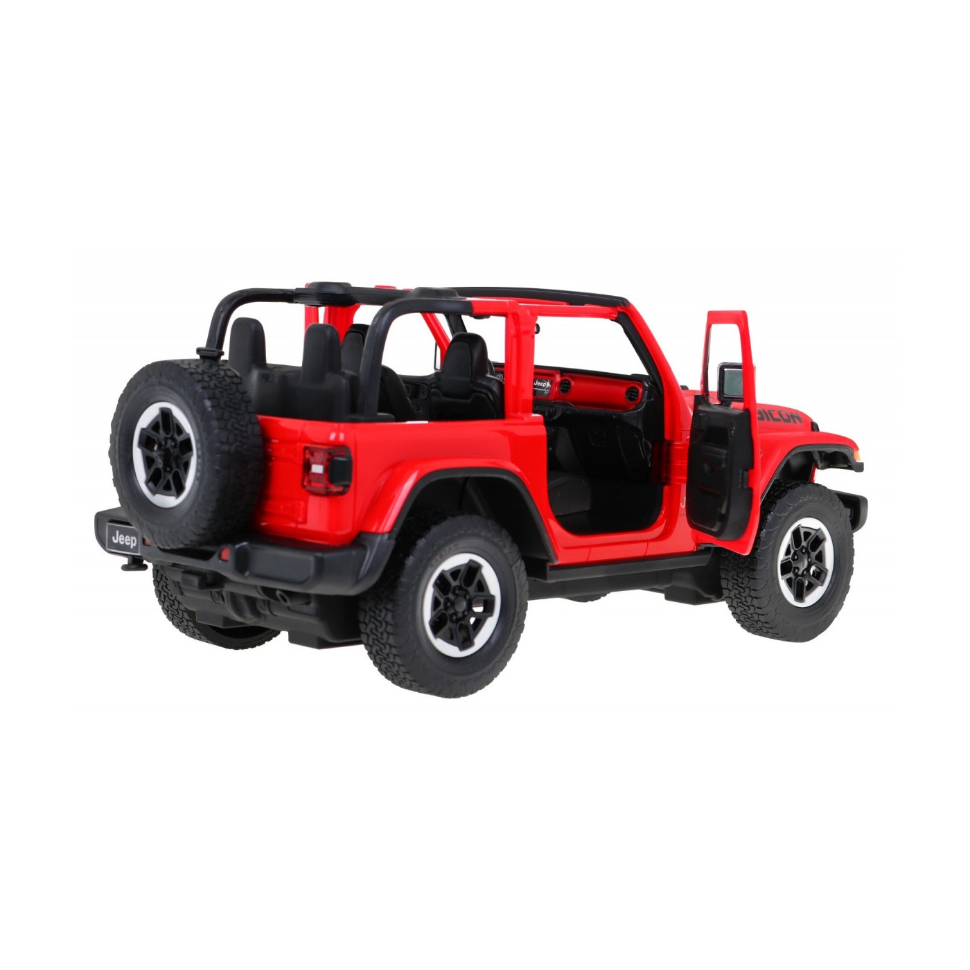 Jeep Wrangler Rubicon červený RASTAR model 1:14 Dálkové ovládání auta + 2,4 GHz dálkové ovládání