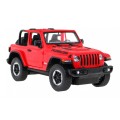 Jeep Wrangler Rubicon červený RASTAR model 1:14 Dálkové ovládání auta + 2,4 GHz dálkové ovládání