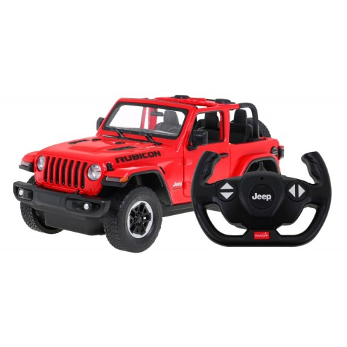 Jeep Wrangler Rubicon červený RASTAR model 1:14 Dálkové ovládání auta + 2,4 GHz dálkové ovládání