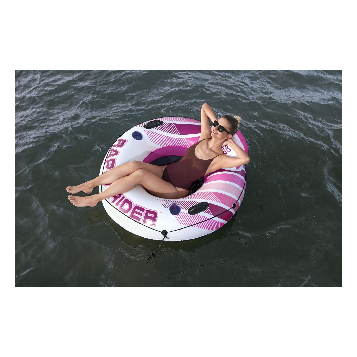 Plavecký kruh RAPID RIDER růžový 135 cm Bestway