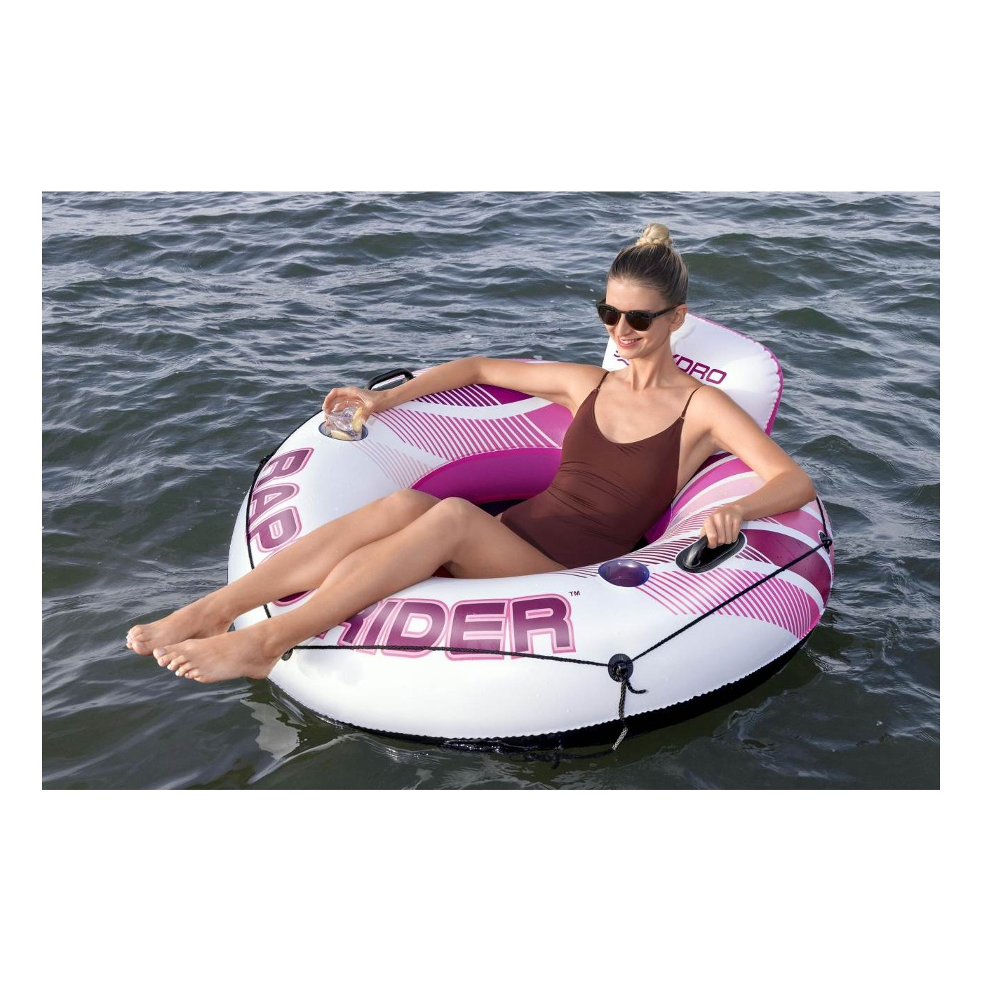 Plavecký kruh RAPID RIDER růžový 135 cm Bestway
