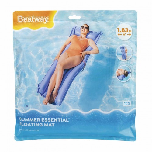 Nafukovací matrace fialová BESTWAY 183x69cm + polštář