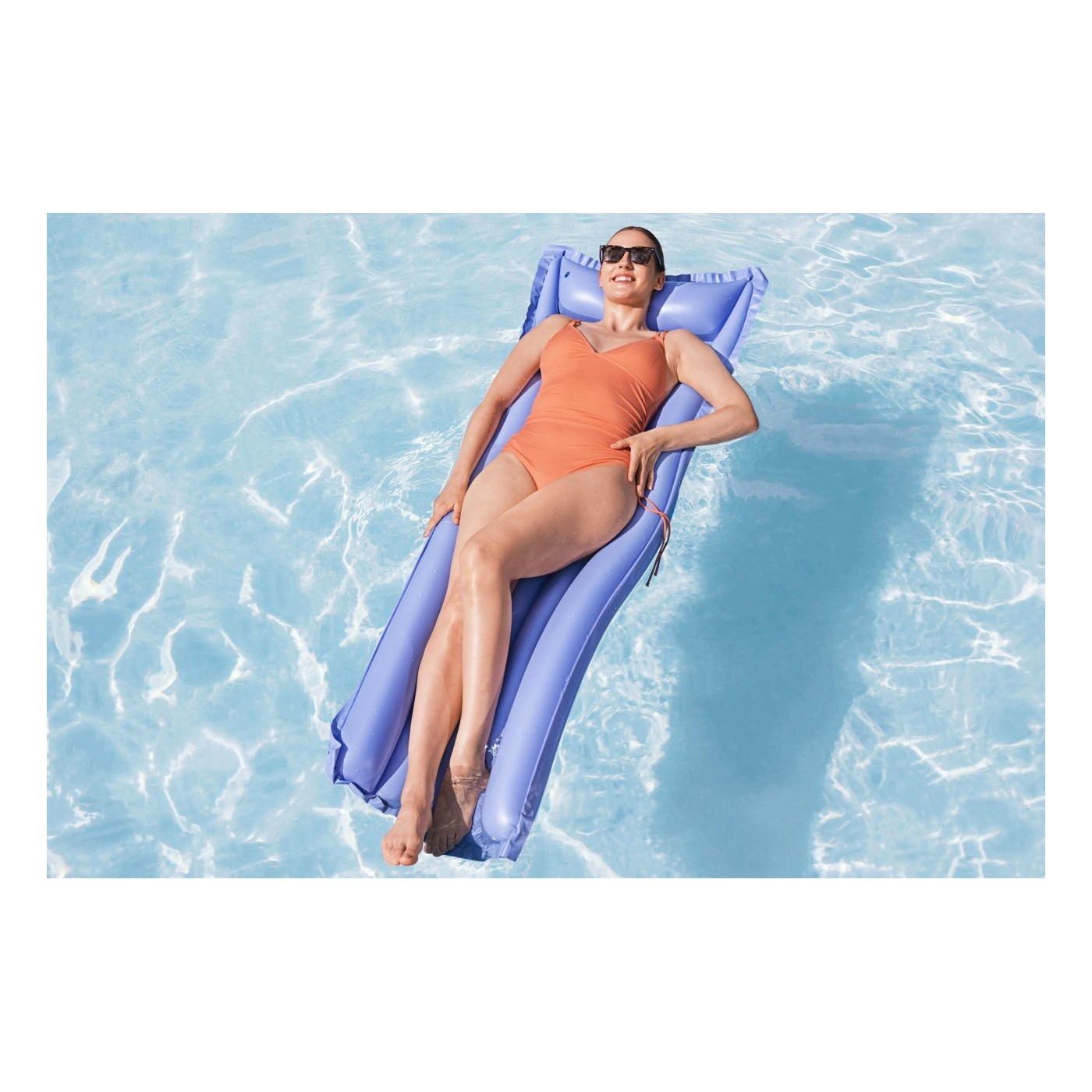 Nafukovací matrace fialová BESTWAY 183x69cm + polštář