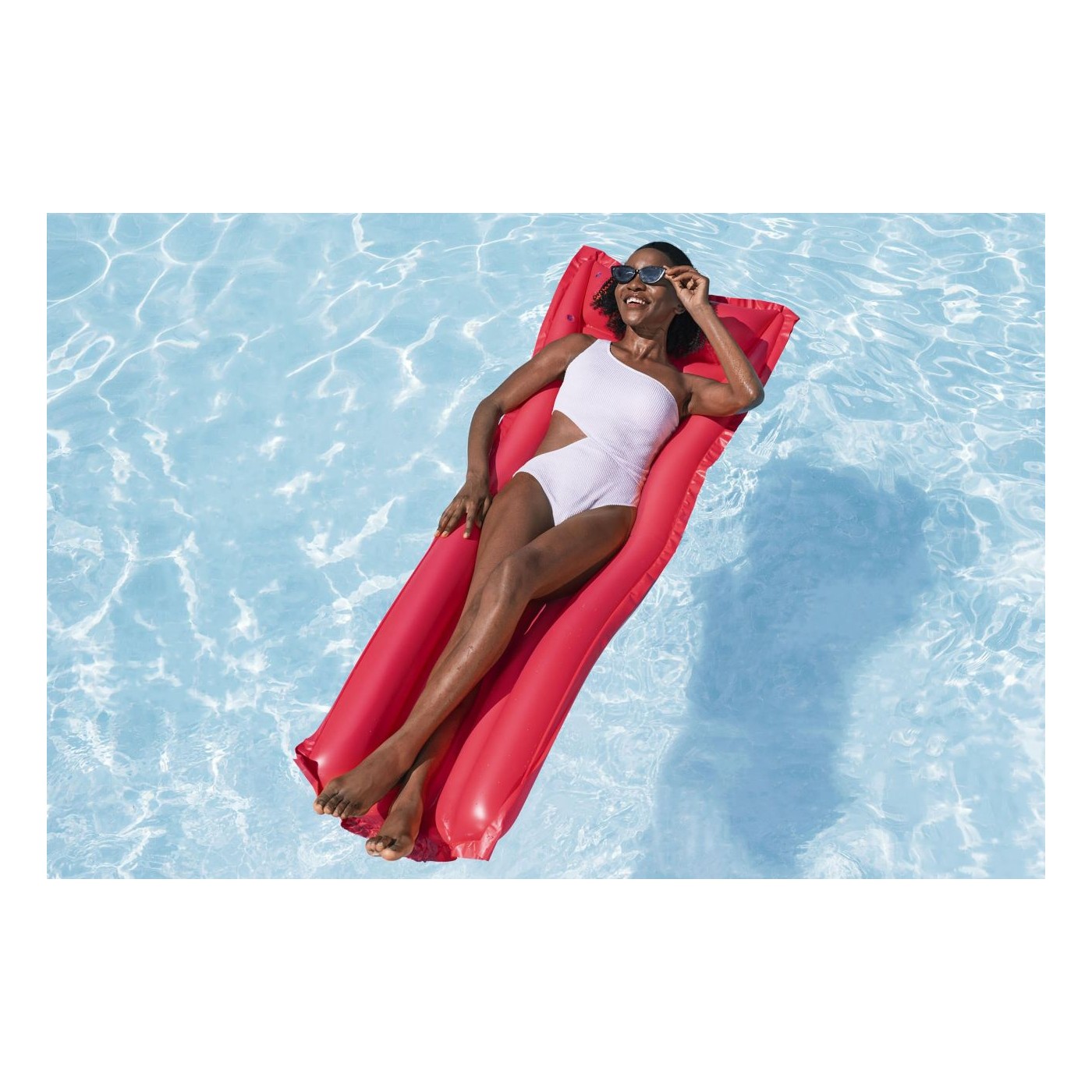 Nafukovací matrace červená BESTWAY 183x69cm + polštář