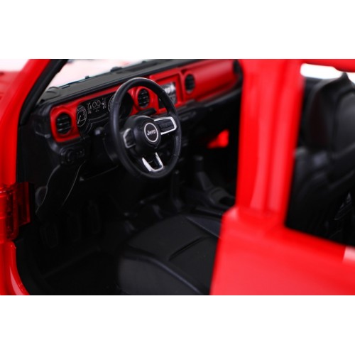 Jeep Wrangler Rubicon červený RASTAR model 1:14 Dálkové ovládání auta + 2,4 GHz dálkové ovládání