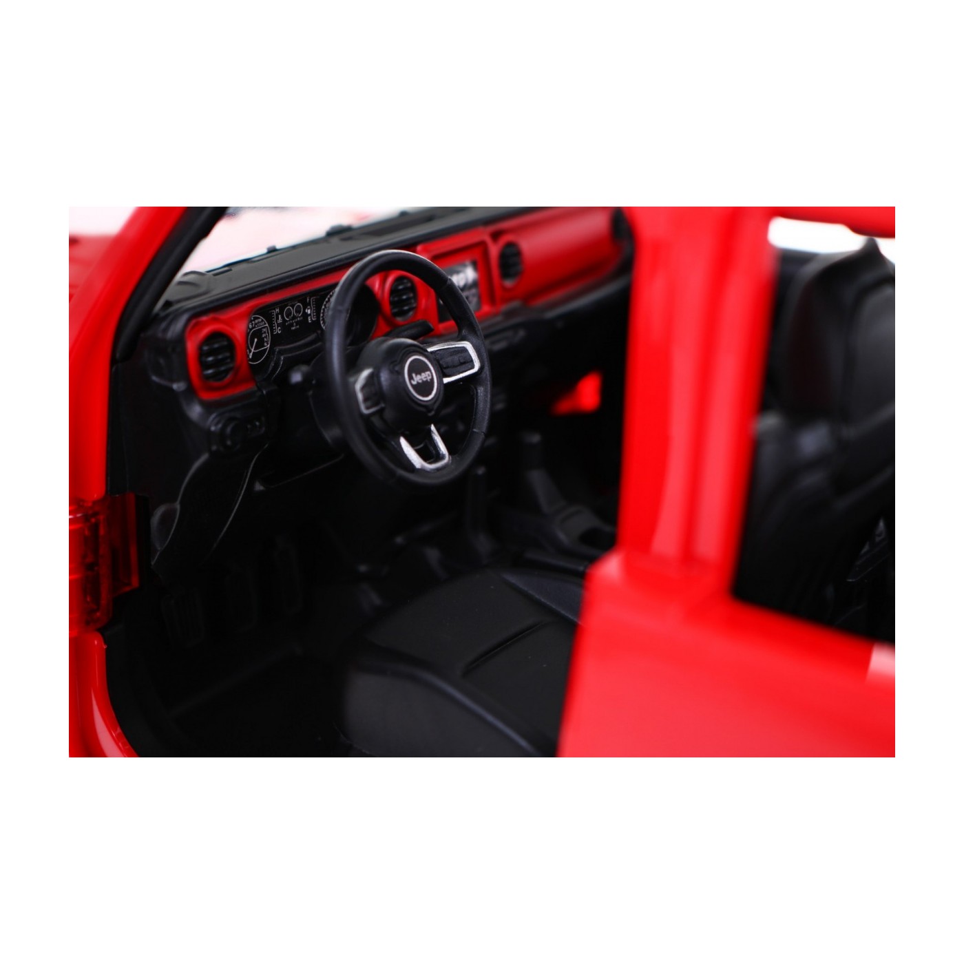 Jeep Wrangler Rubicon červený RASTAR model 1:14 Dálkové ovládání auta + 2,4 GHz dálkové ovládání