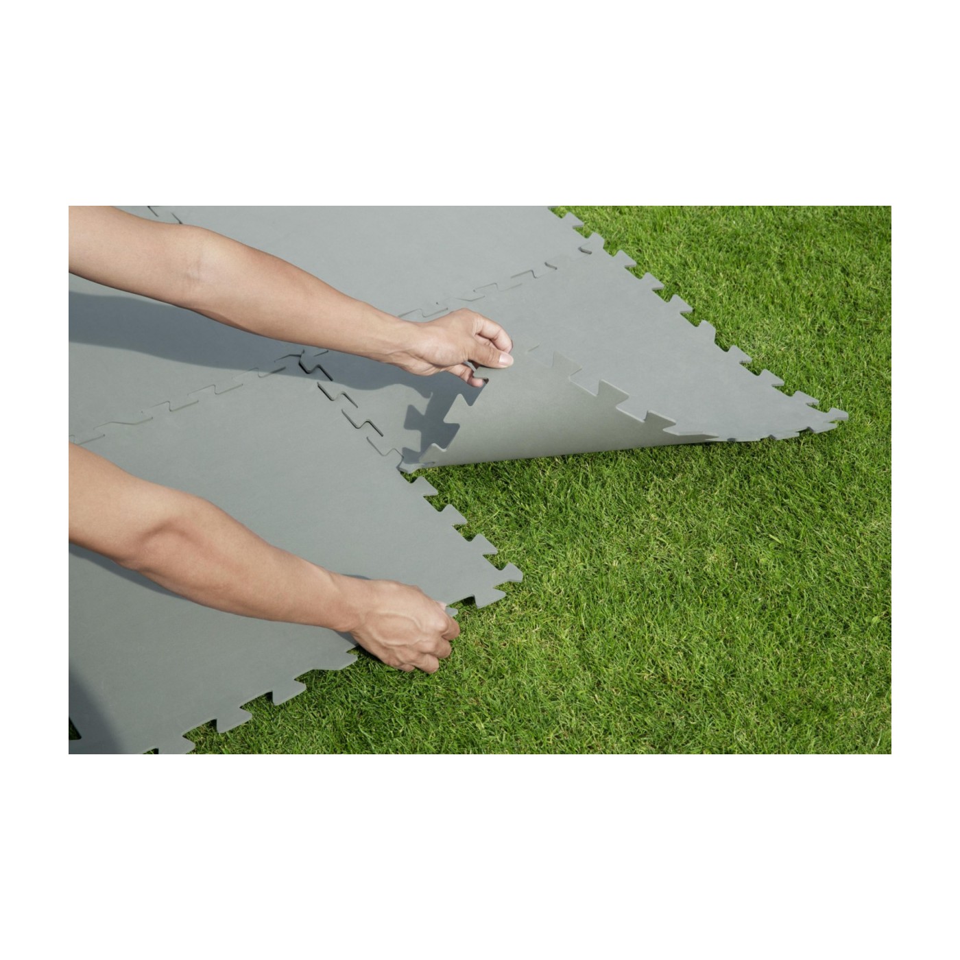 Pěnová podložka do zahradního bazénu Šedá 9 ks 50x50cm BESTWAY