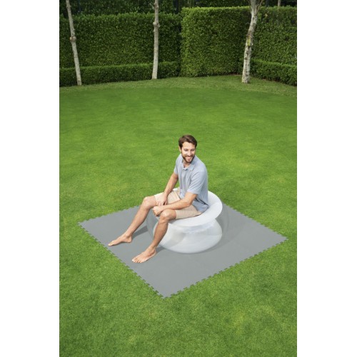 Pěnová podložka do zahradního bazénu Šedá 9 ks 50x50cm BESTWAY