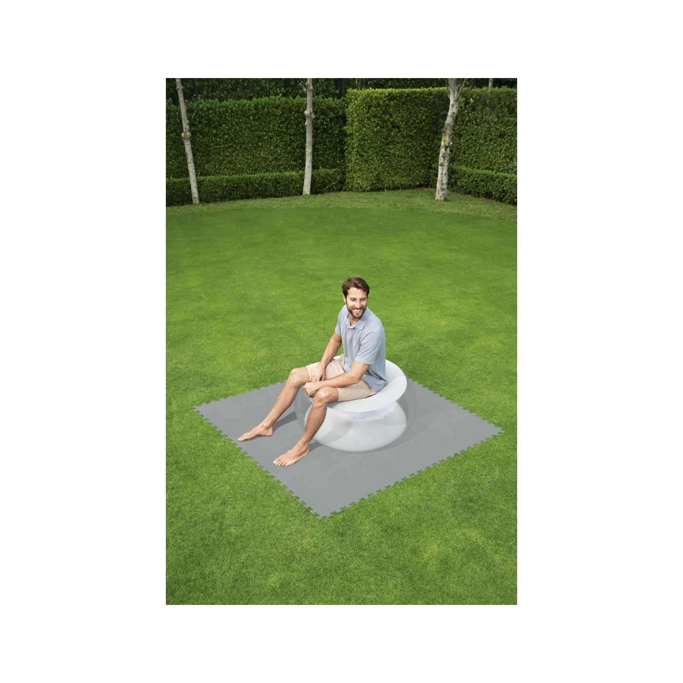 Pěnová podložka do zahradního bazénu Šedá 9 ks 50x50cm BESTWAY