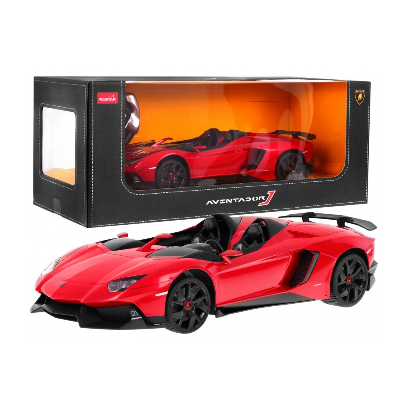 Lamborghini Aventador J červený RASTAR model 1:12 Dálkové ovládání Auto + 2,4 GHz Dálkové ovládání