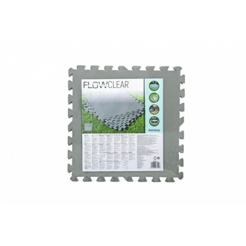 Pěnová podložka do zahradního bazénu Šedá 9 ks 50x50cm BESTWAY