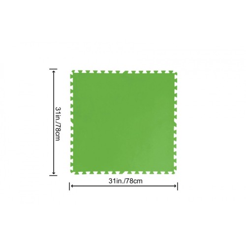 Pěnová podložka do zahradního bazénu zelená 9 ks 78x78cm BESTWAY