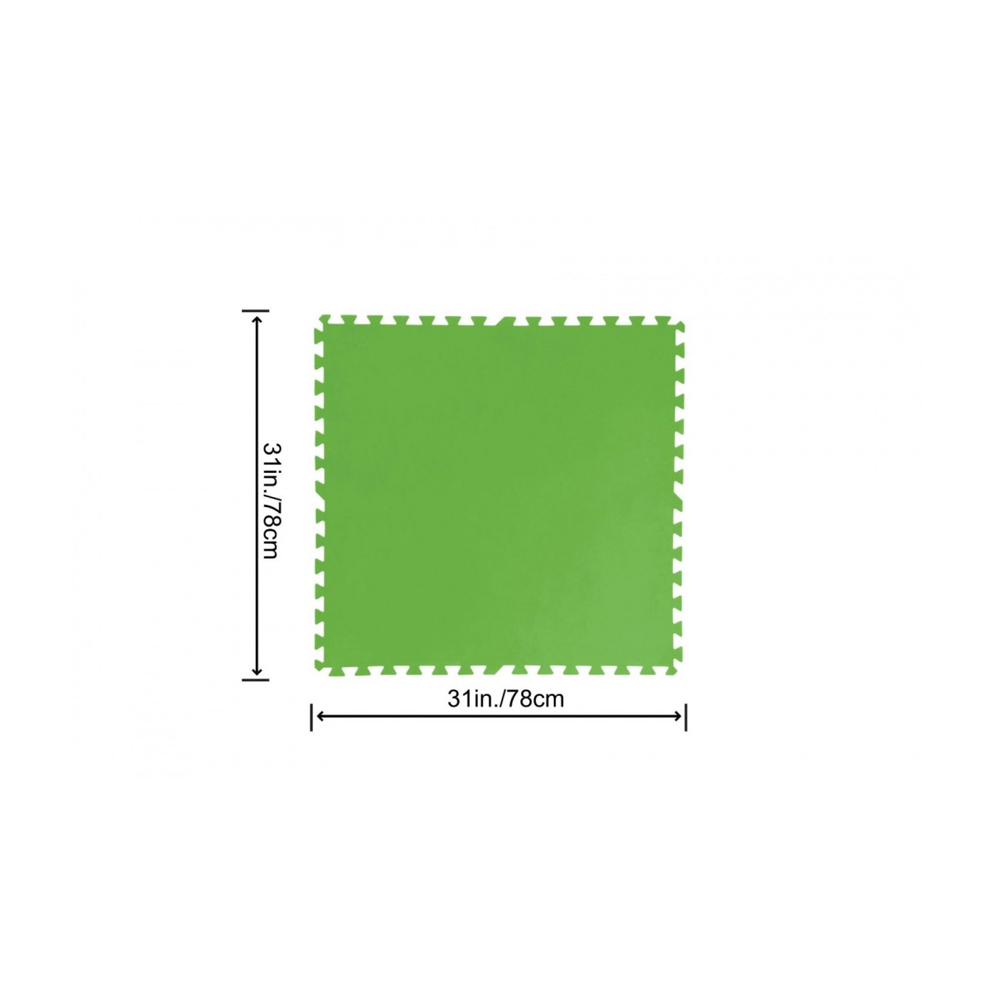 Pěnová podložka do zahradního bazénu zelená 9 ks 78x78cm BESTWAY