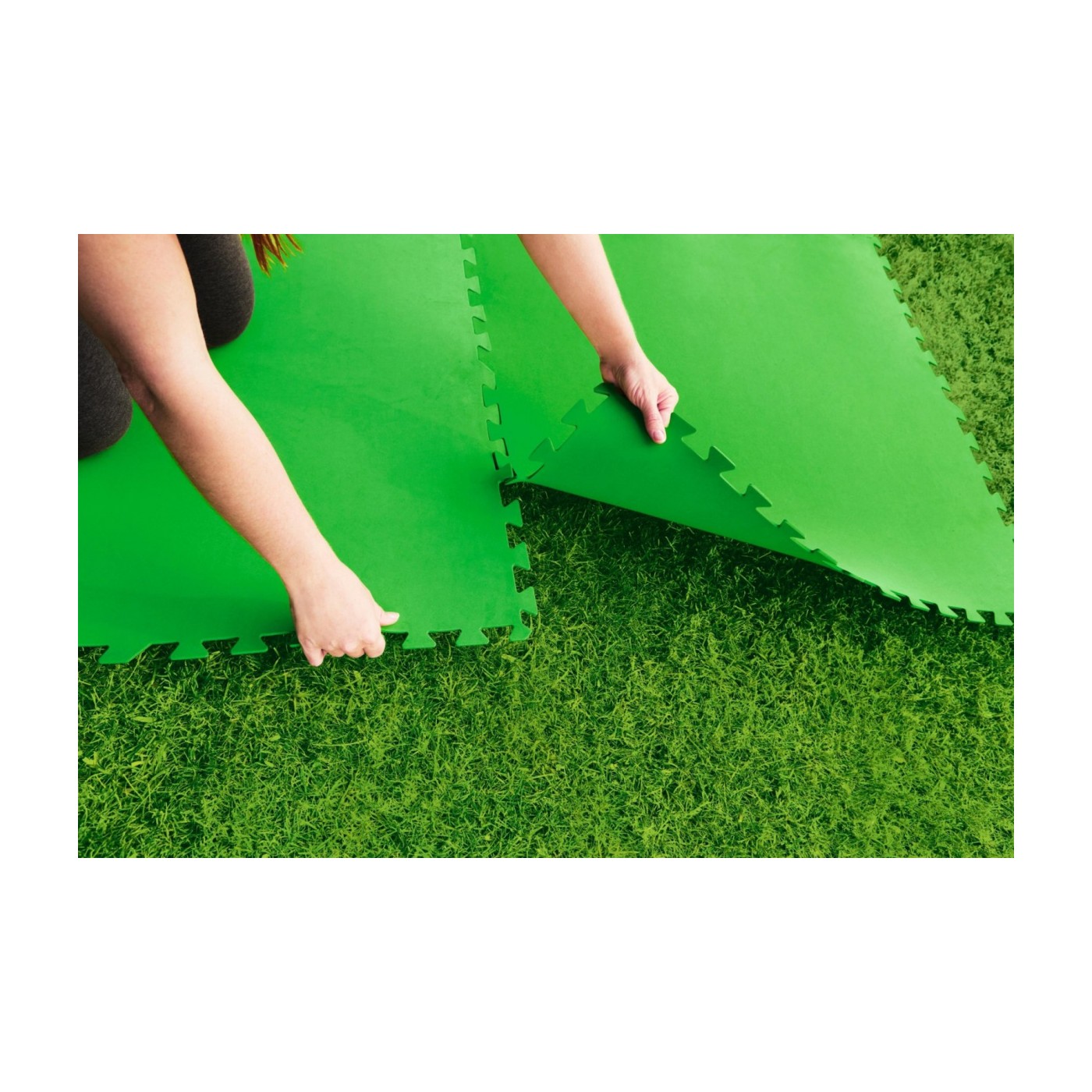 Pěnová podložka do zahradního bazénu zelená 9 ks 78x78cm BESTWAY