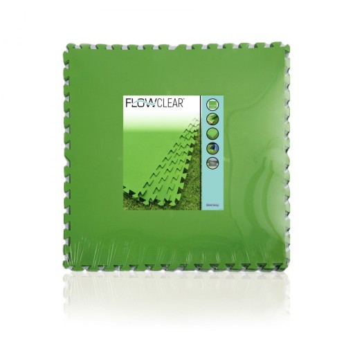 Pěnová podložka do zahradního bazénu zelená 9 ks 78x78cm BESTWAY