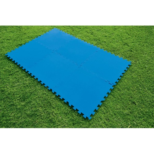 Pěnový koberec do zahradního bazénu modrý 9 ks 50x50cm BESTWAY