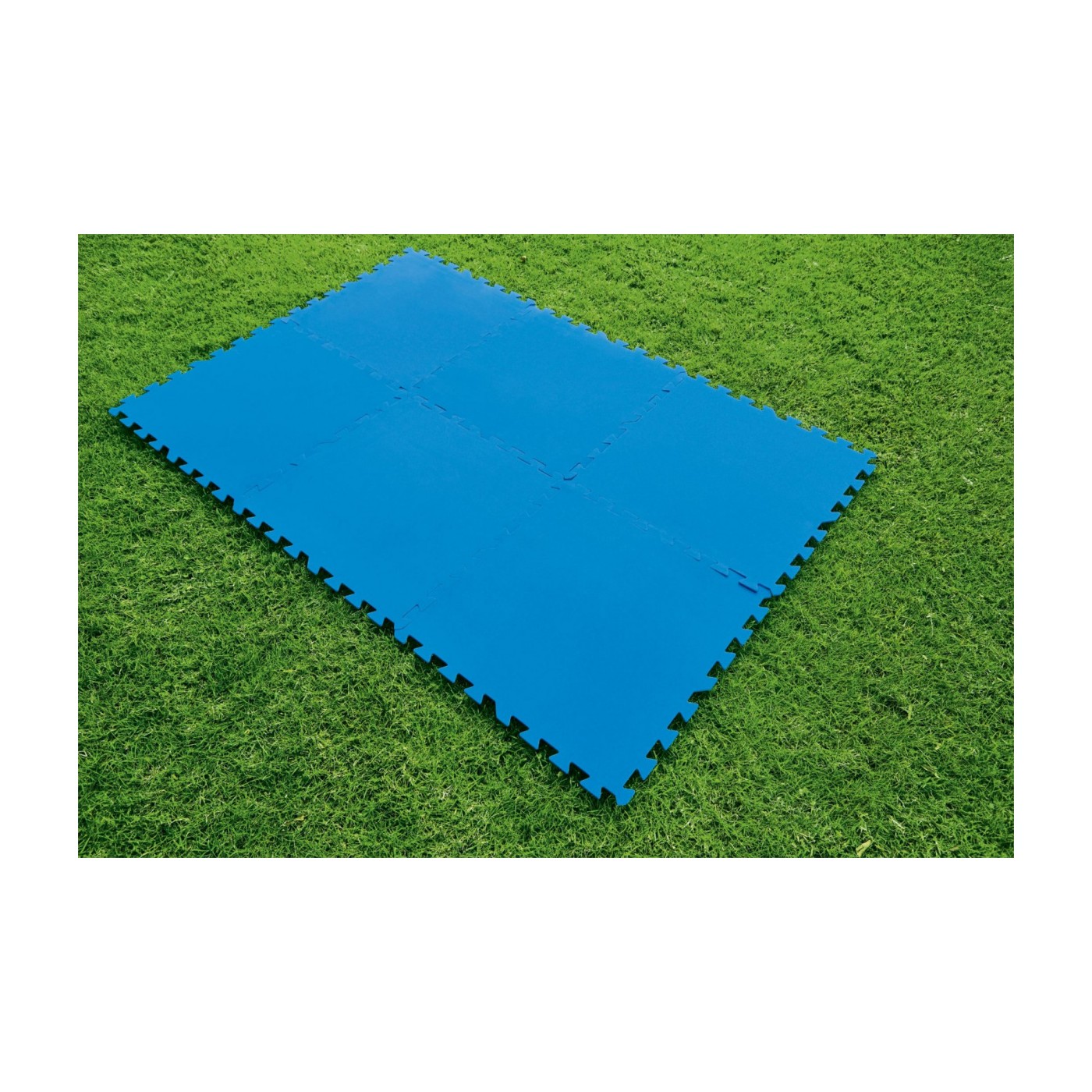 Pěnový koberec do zahradního bazénu modrý 9 ks 50x50cm BESTWAY