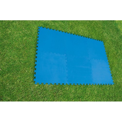 Pěnový koberec do zahradního bazénu modrý 9 ks 50x50cm BESTWAY