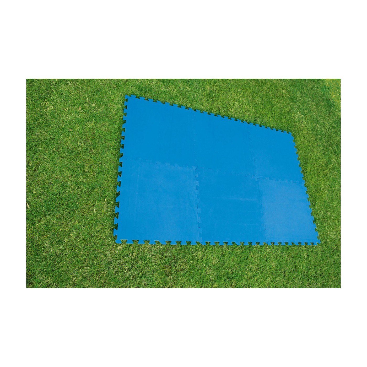 Pěnový koberec do zahradního bazénu modrý 9 ks 50x50cm BESTWAY