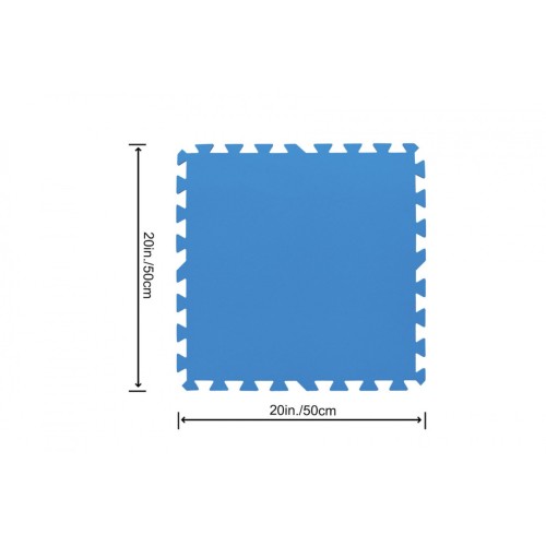 Pěnový koberec do zahradního bazénu modrý 9 ks 50x50cm BESTWAY