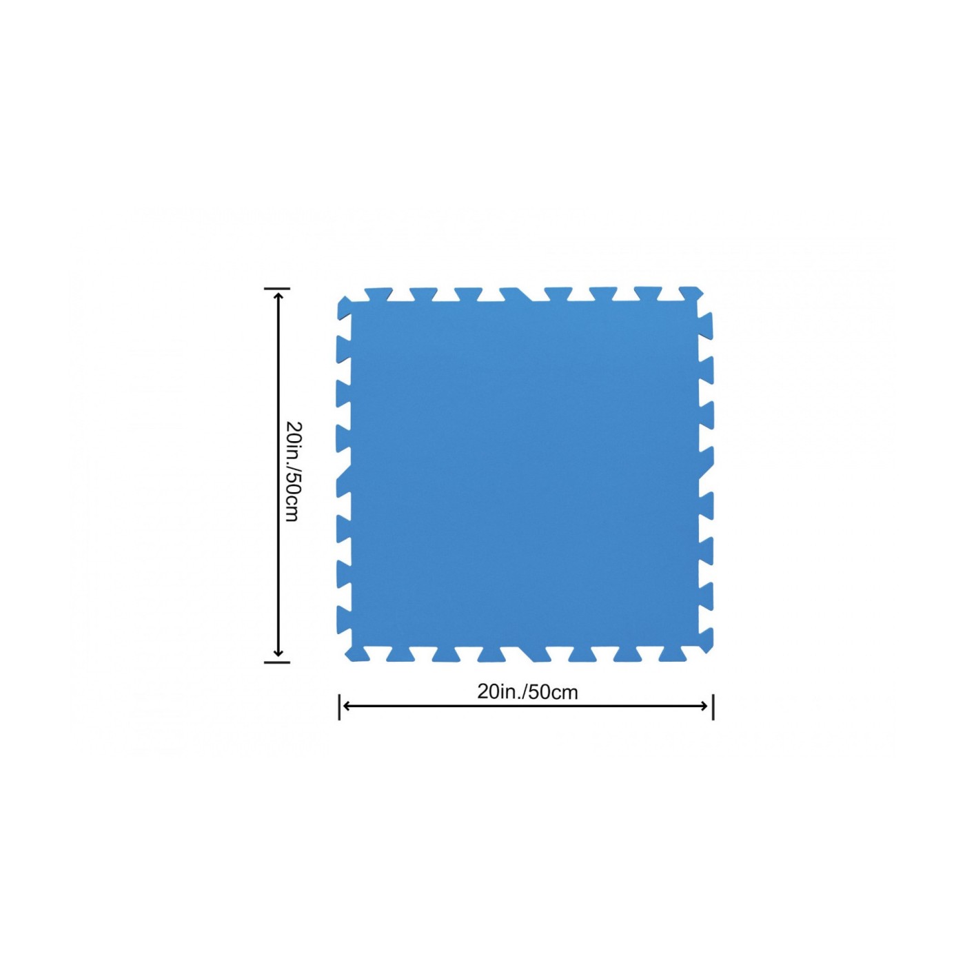 Pěnový koberec do zahradního bazénu modrý 9 ks 50x50cm BESTWAY