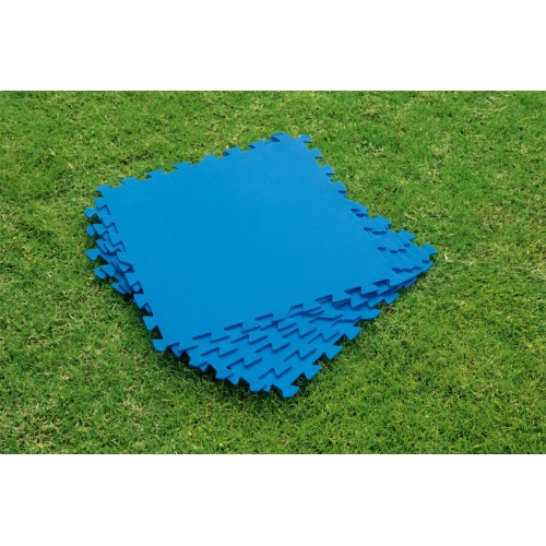 Pěnový koberec do zahradního bazénu modrý 9 ks 50x50cm BESTWAY