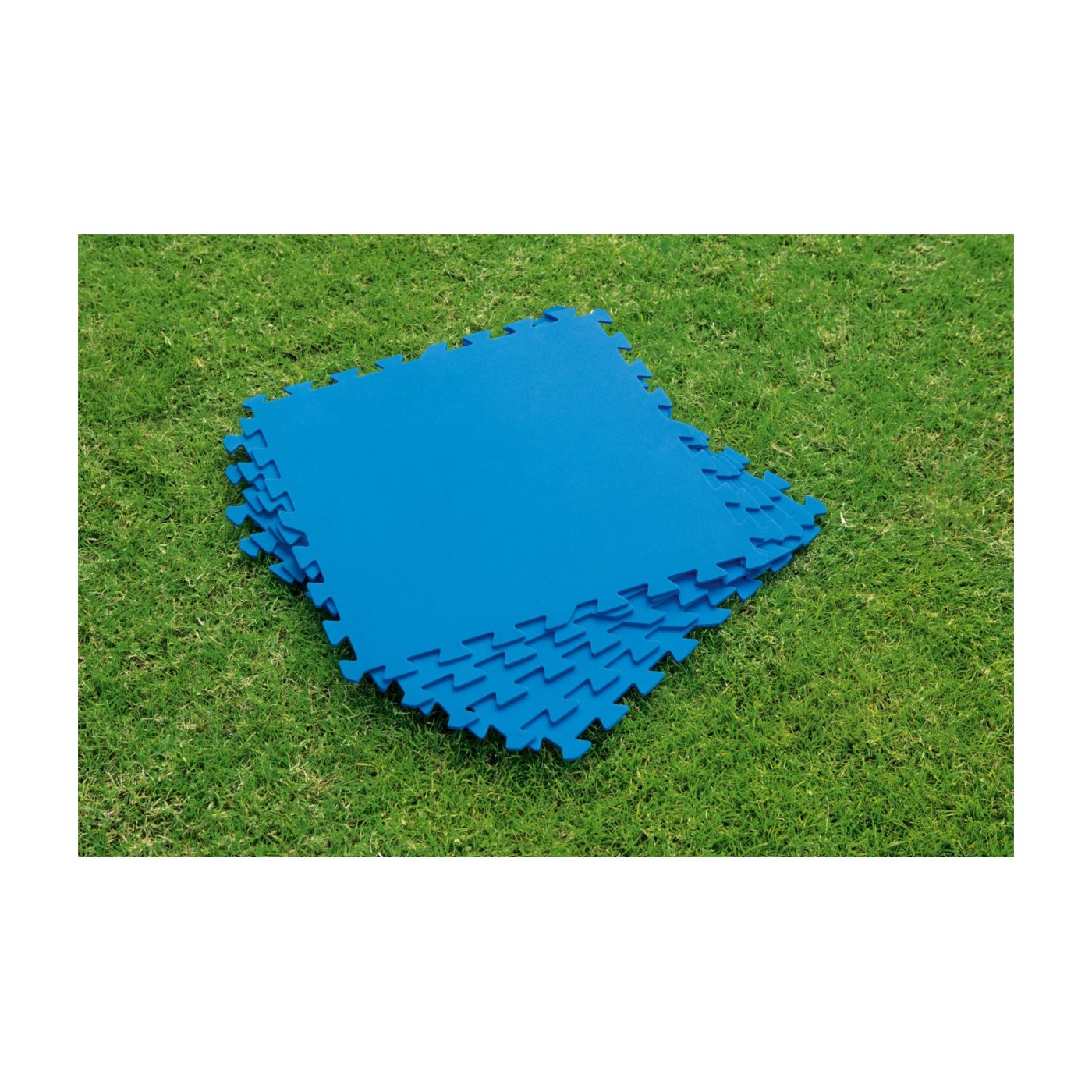 Pěnový koberec do zahradního bazénu modrý 9 ks 50x50cm BESTWAY