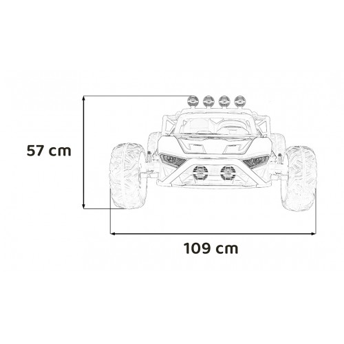 Závodní vozidlo Buggy 5 šedý
