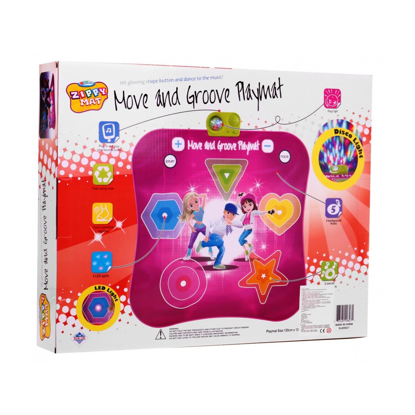 Taneční podložka „Move and Groove“ pro děti 3+ hra Rarity + světelné zvuky