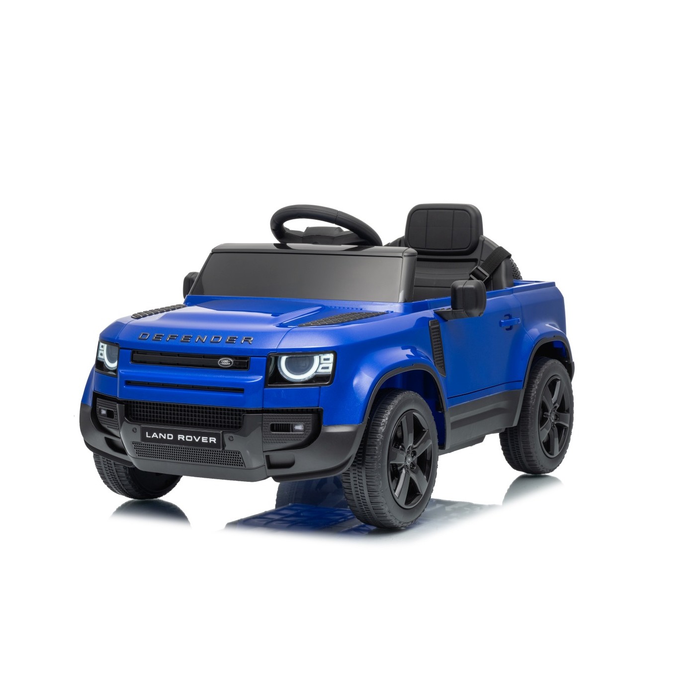 Land Rover Defender modré vozidlo