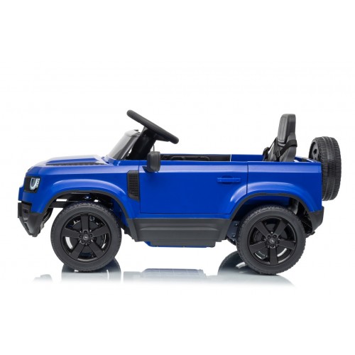 Land Rover Defender modré vozidlo