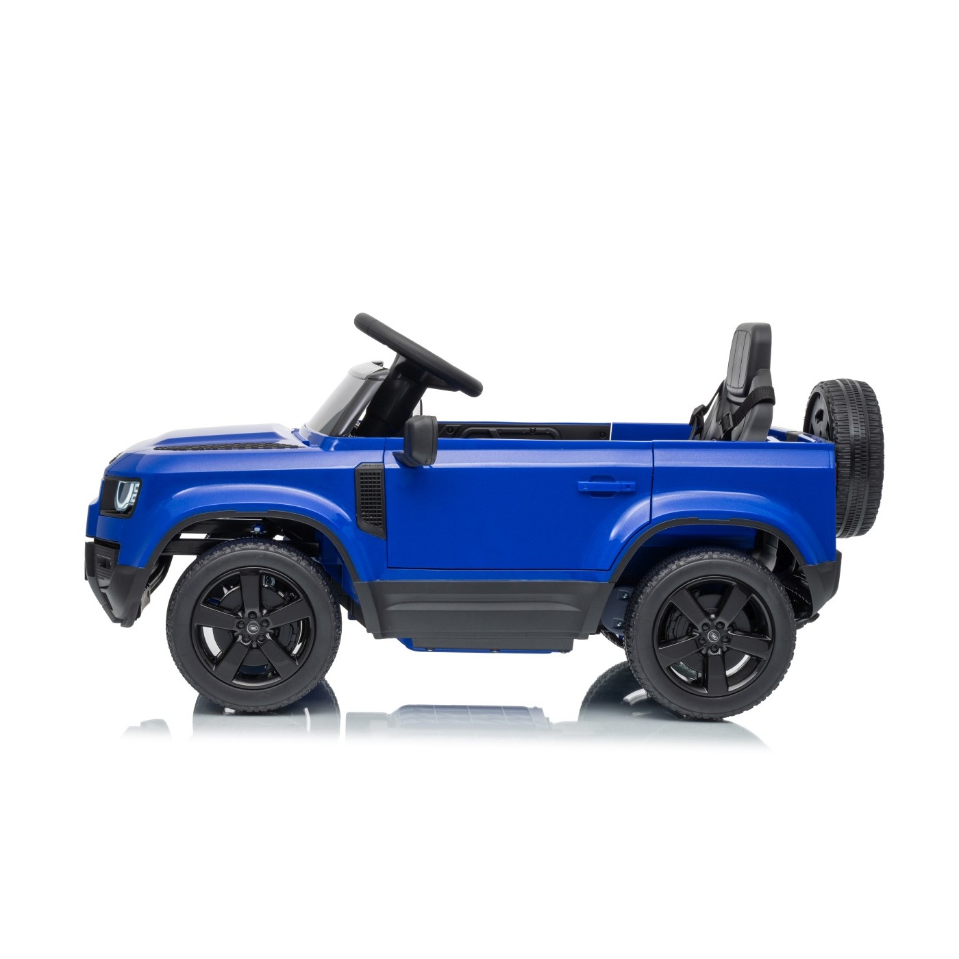 Land Rover Defender modré vozidlo