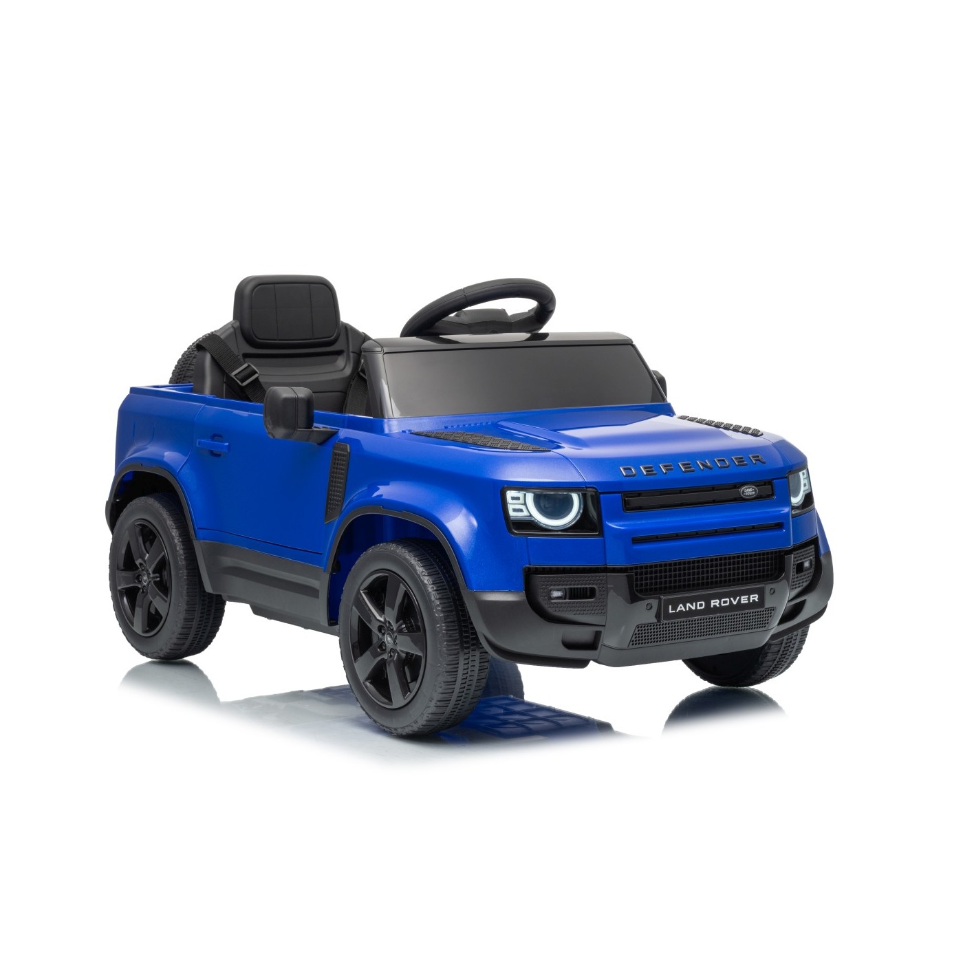 Land Rover Defender modré vozidlo