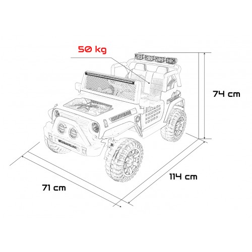 Jeep BEAST 4x4 růžové vozidlo