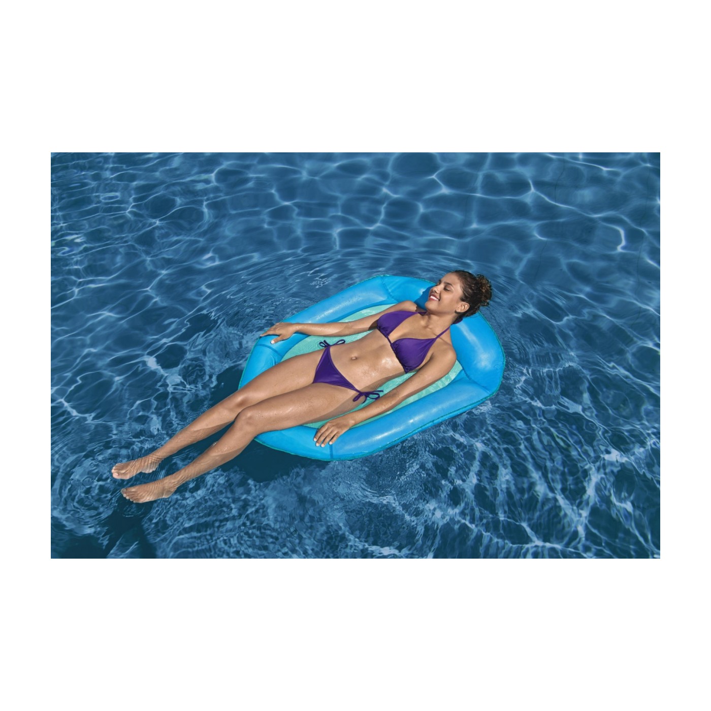 Plavecká matrace BESTWAY 106X95CM síťované dno + opěrka hlavy