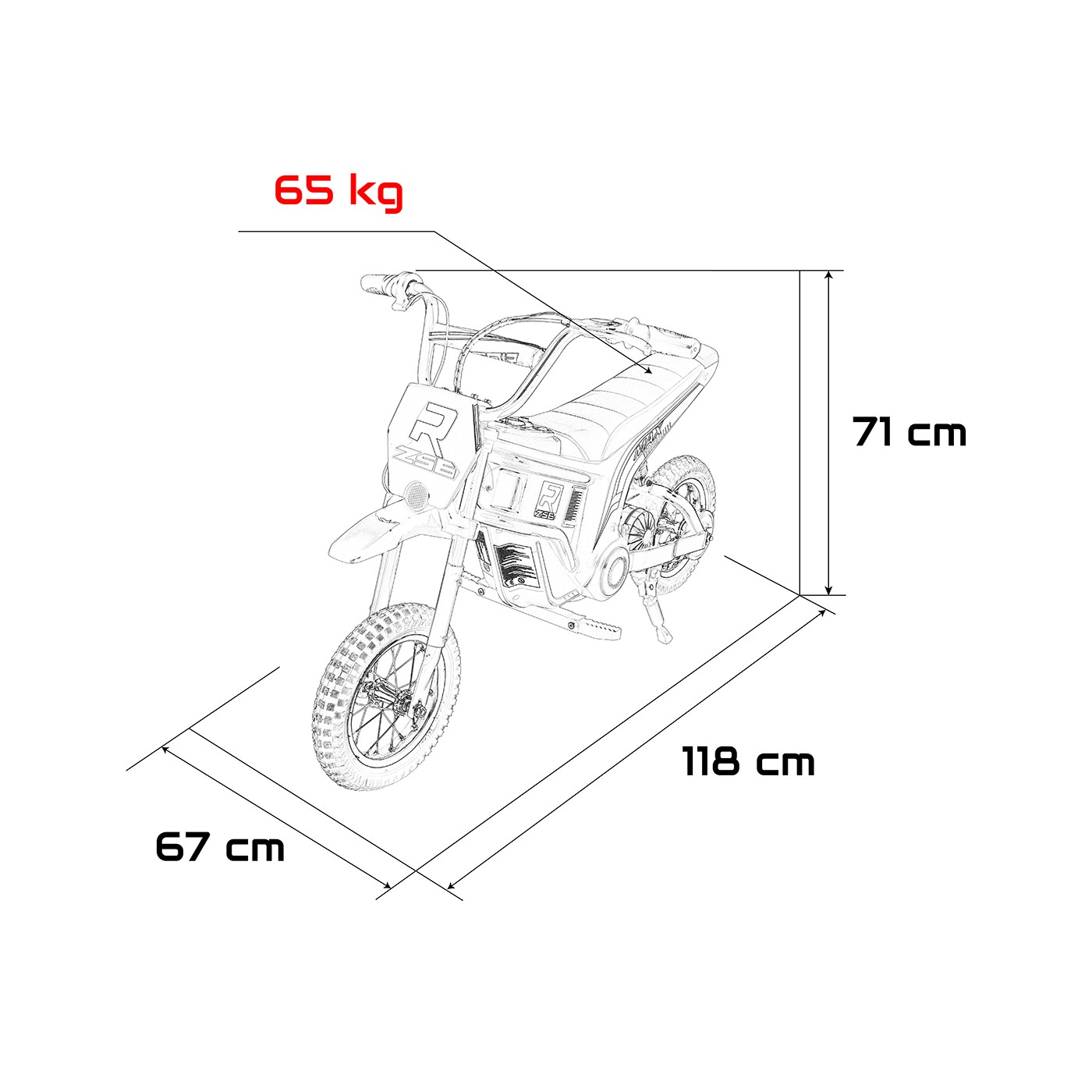 Motor vozidla RZ56 MAX červený