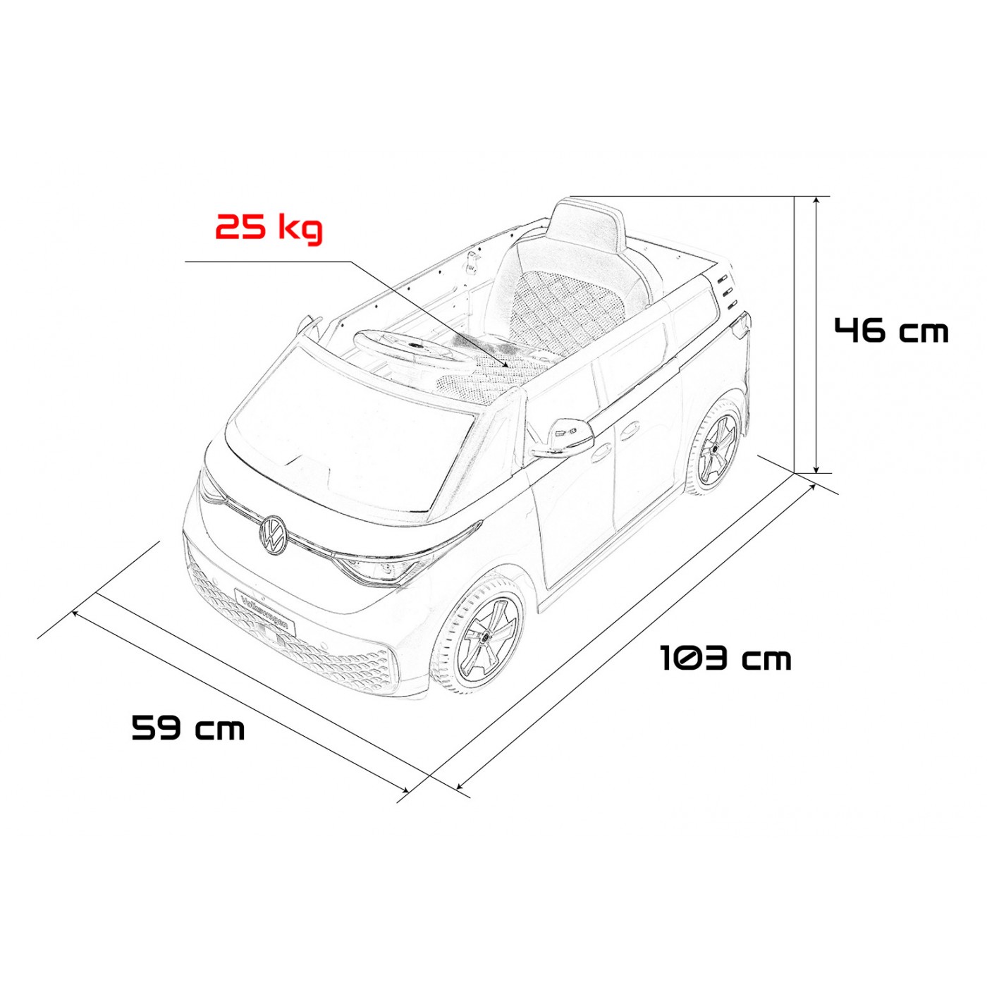 Volkswagen ID BUZZ Modré vozidlo