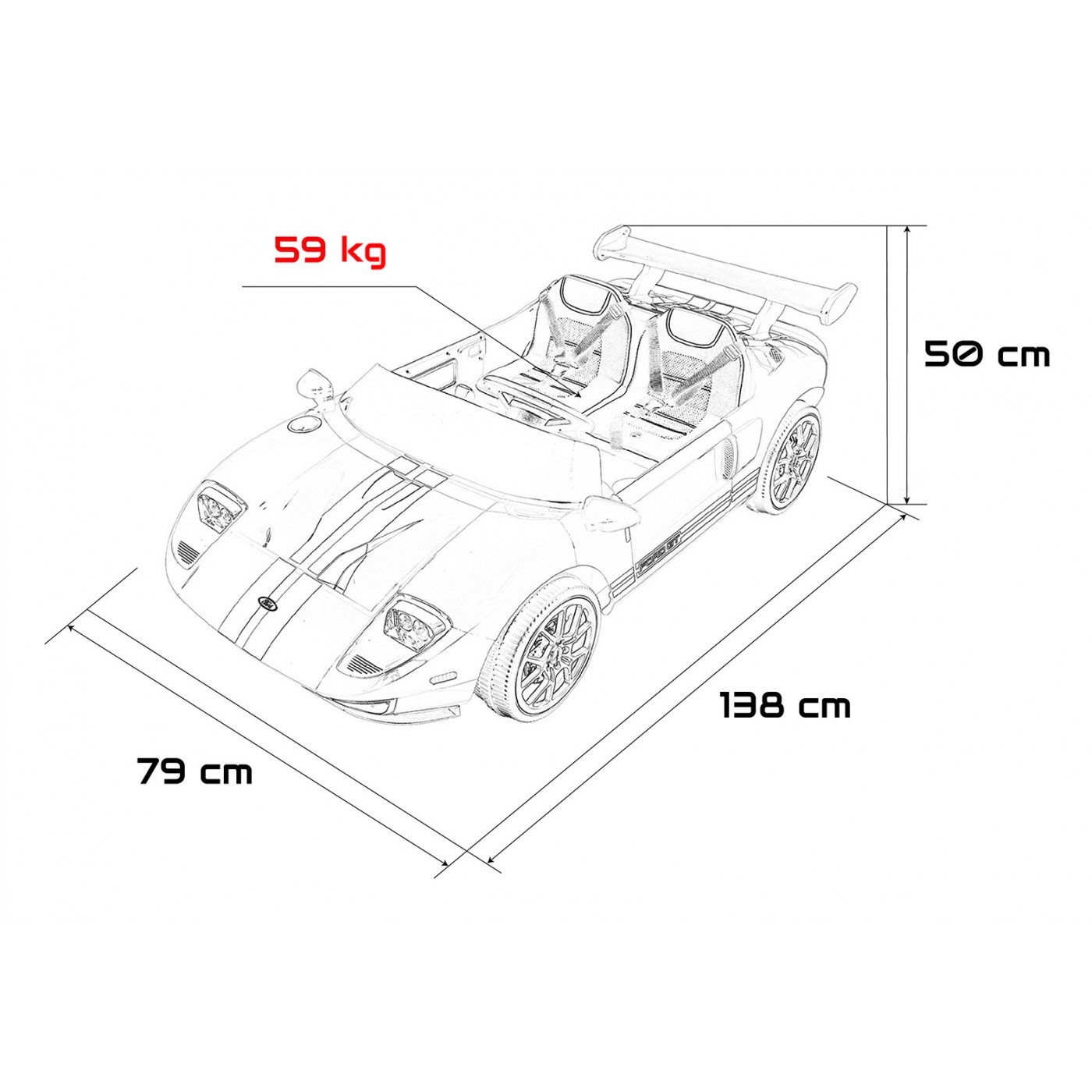Ford GT modré vozidlo