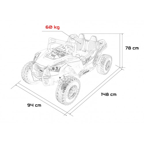 Buggy RTR Monster Speed 4x4 Červená