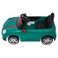 Zelené vozidlo Mini Cooper
