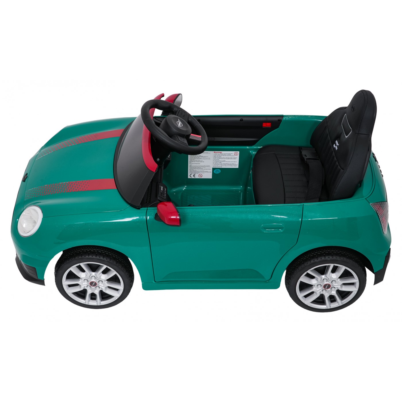 Zelené vozidlo Mini Cooper