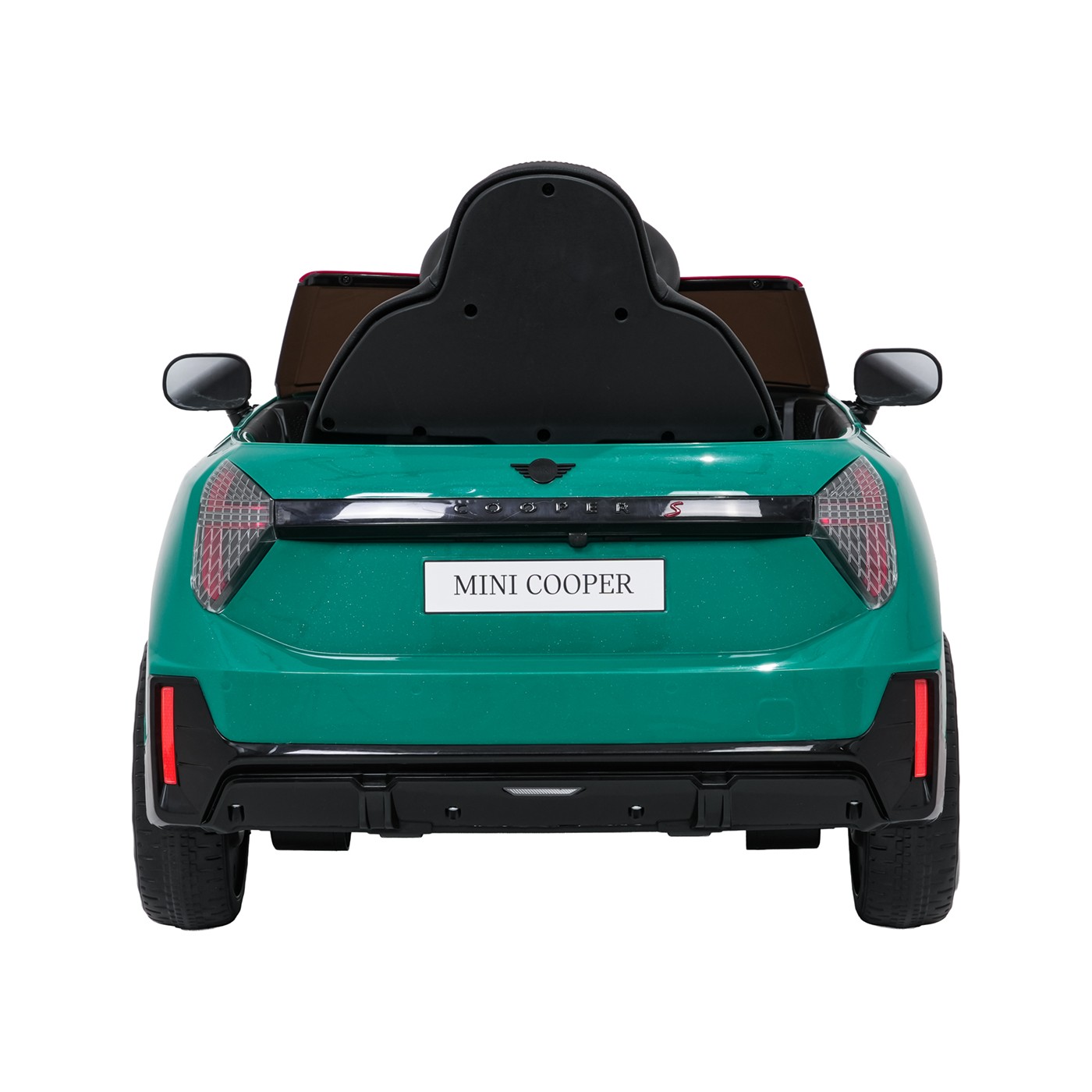 Zelené vozidlo Mini Cooper