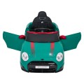 Zelené vozidlo Mini Cooper