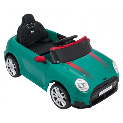 Zelené vozidlo Mini Cooper